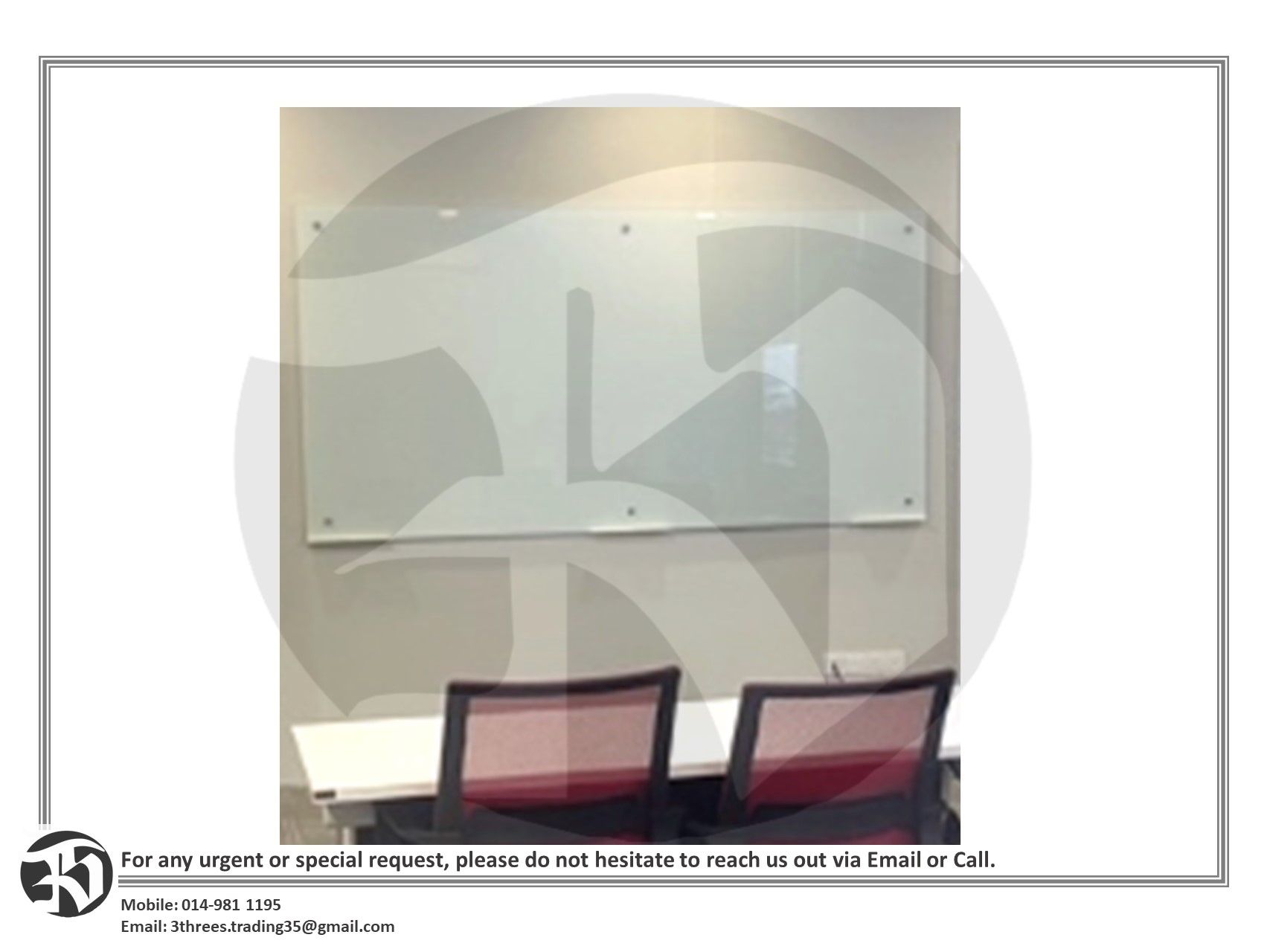 Tempered Glass Board 4ft x 6ft