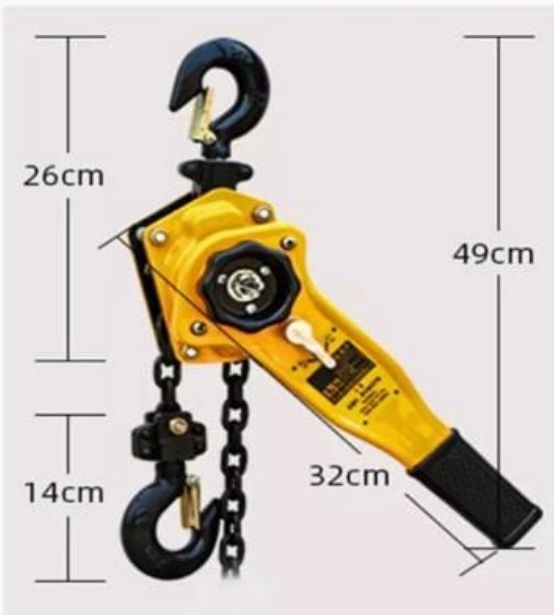 Lever Block / Chain Lift Construct Block Hoist Heavy Duty G80 Chain Alloy Hook 1ton X 3meter - Blok Rantai