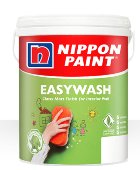 NIPPON PAINT EASYWASH INTERIOR PAINT_CODE:OW1082P ASH WHITE / CAPACITY: 18LITER PALE