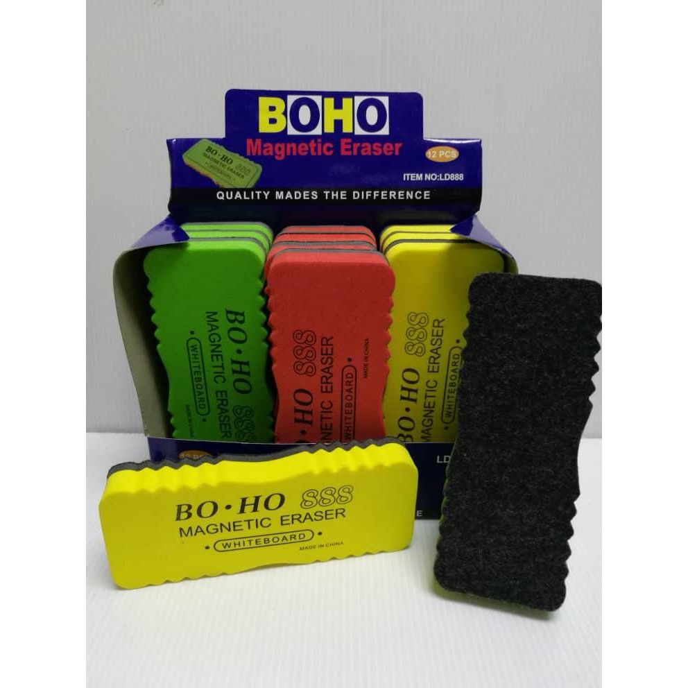 Magnetic Whiteboard Duster (Random Colour) Boho 888 - 1pcs Y-DTR-888-KK