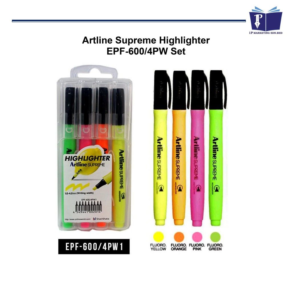 ARTLINE Supreme Highlighter Set EPF-600/4PW