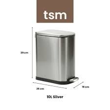 TSM Toilet Dustbin with Cover 10L