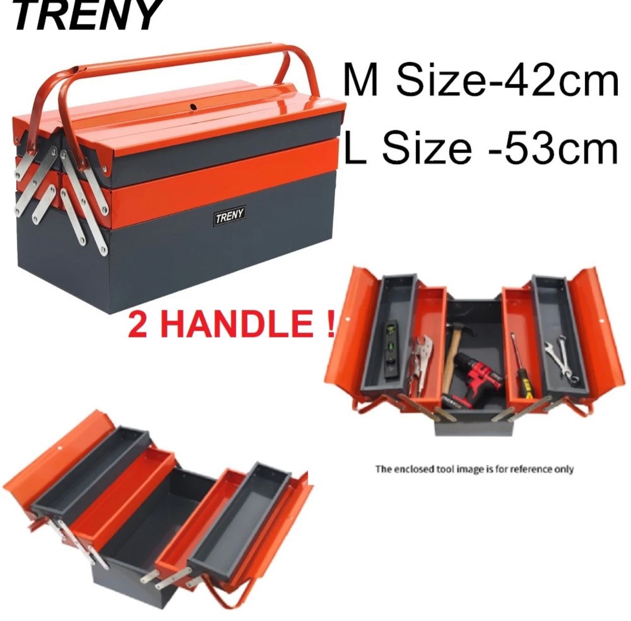 Treny Steel Tool Box Storage 3 Tier