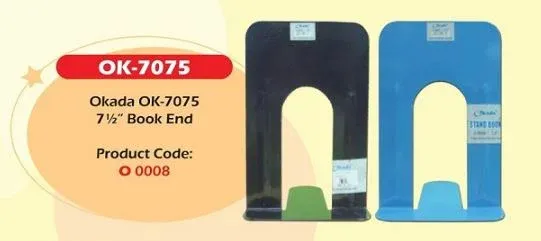 Okada Metal Book End 7.5" /Okada /Metal Book End /Book End /7.5" Book End /Okada Metal Book End 7.5"