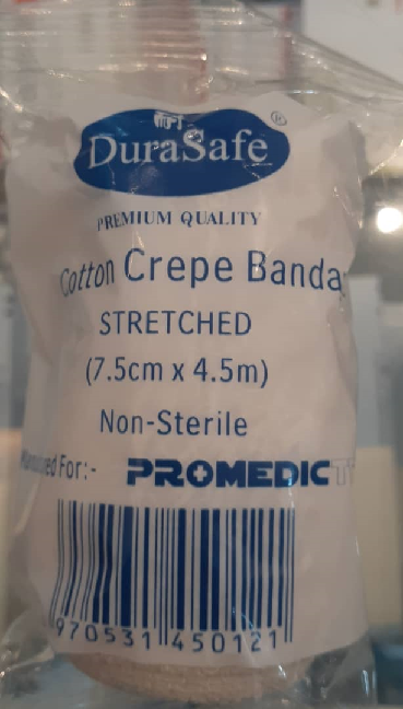 Dura Safe Cotton Crepe Bandage 7.5cm