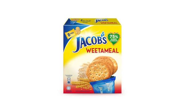 JACOB'S WEETAMEAL WHEAT CRACKERS 8 PACKS 144G
