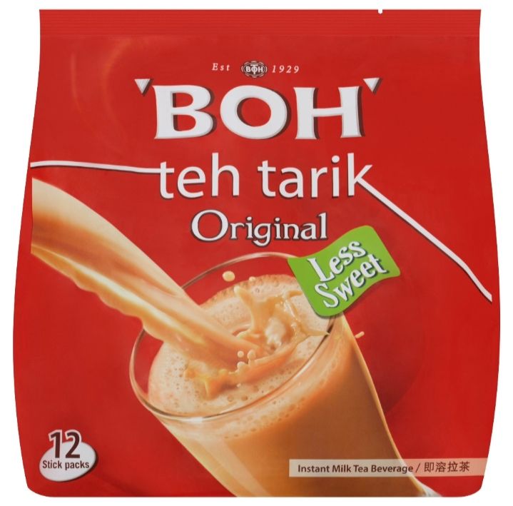 BOH 3 IN 1 TEH TARIK INSTANT MILK TEA BEVERAGE ORIGINAL -LESS SWEET (26 G脳12)
