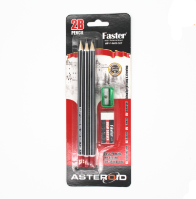 Faster 2B Pencil Set 9600 X6 / 9800 X6 9800 X 6 2B Pencil PI-9800-6-KK