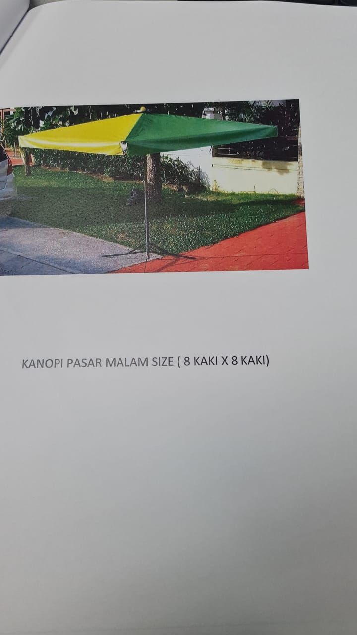 KANOPI PASAR MALAM SIZE (8KAKI x 8KAKI)
