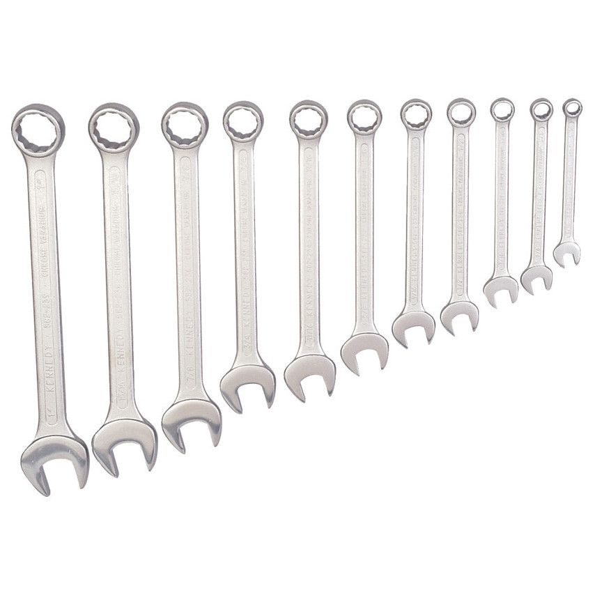 Kennedy *Kennedy Drop Forged Imperial Combination Spanner Set, 1-1/16 - 2in, Set of 11 - KEN5822940K