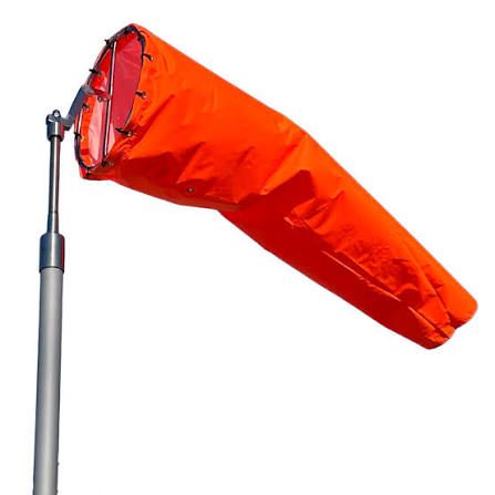 REPLACEMENT WATERPROOF NYLON ORANGE WIND SOCK 24"