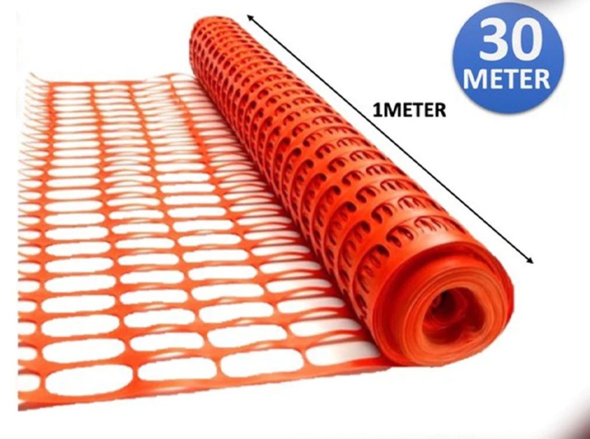 ABTOOLS Reflective Safety Fence Netting Roll (1M x 30METER) ABTOOLS9418 / Construction Mesh / Jaring Pvc Oren