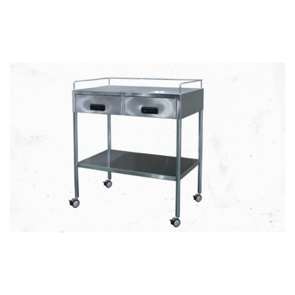 LKL MEDICAL LAB DRESSING TABLE - SS. 760MM (L) X 460MM (W) X 924MM (H) (INCLUDE GUARD RAIL)