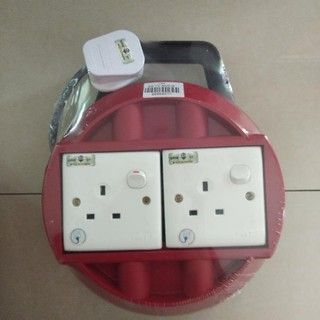 QS Heavy Duty Double Socket Extension Wire Box 10 Meter Cooper Wire