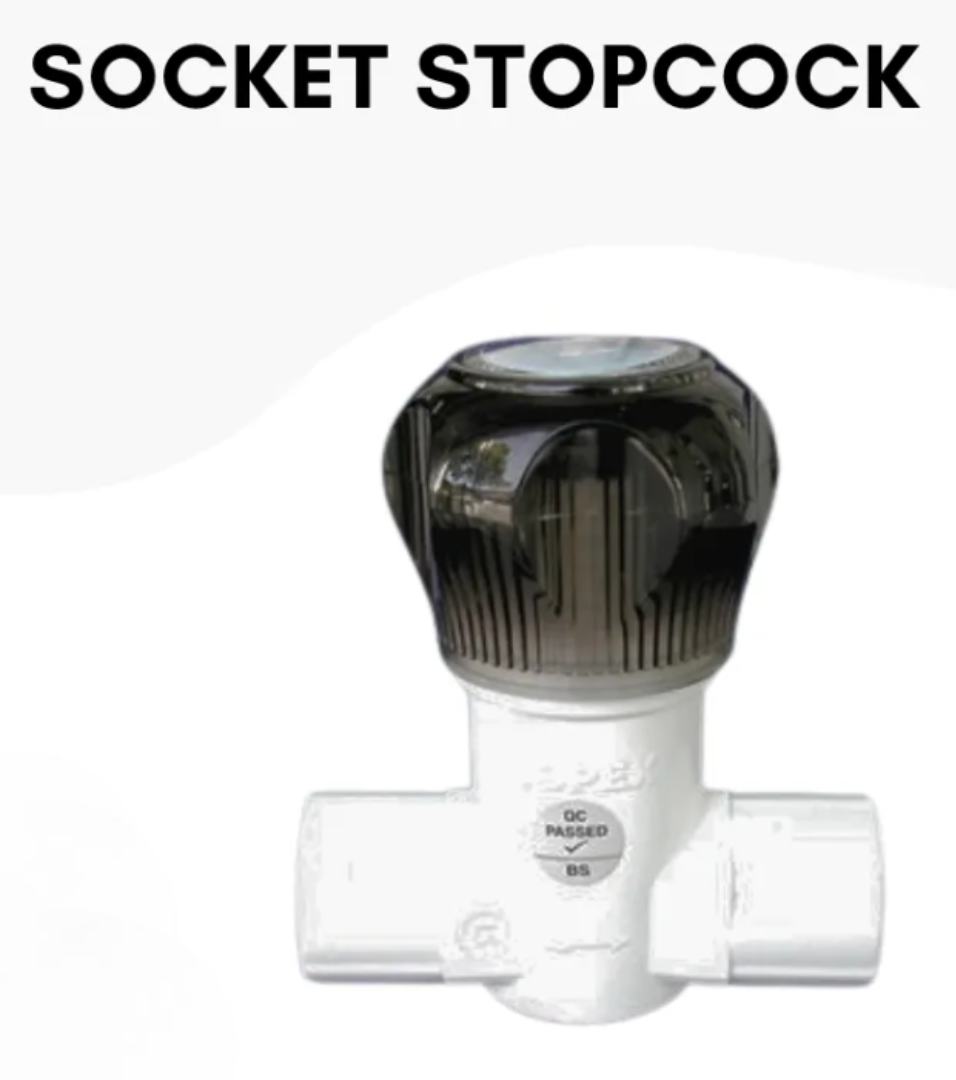 JOPEX SOCKET STOPCOCK VALVE ROUND HANDLE - SC05CW (15MM / 1/2”)
