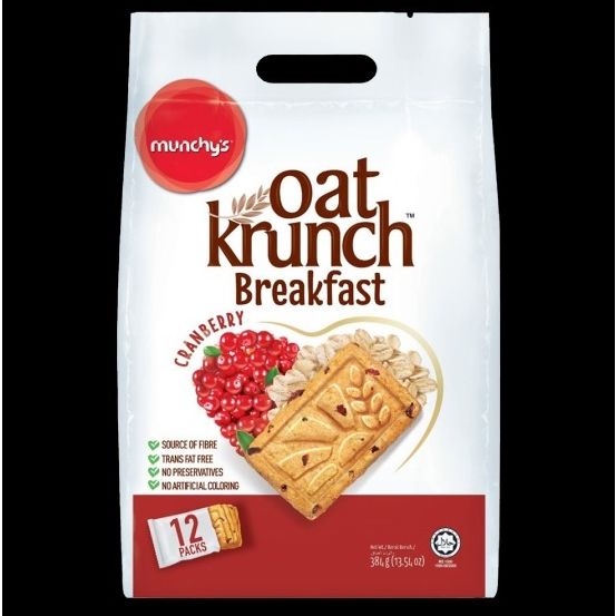 Munchy's Oatkrunch (Breakfast Cranberry) Pack 12x32gm