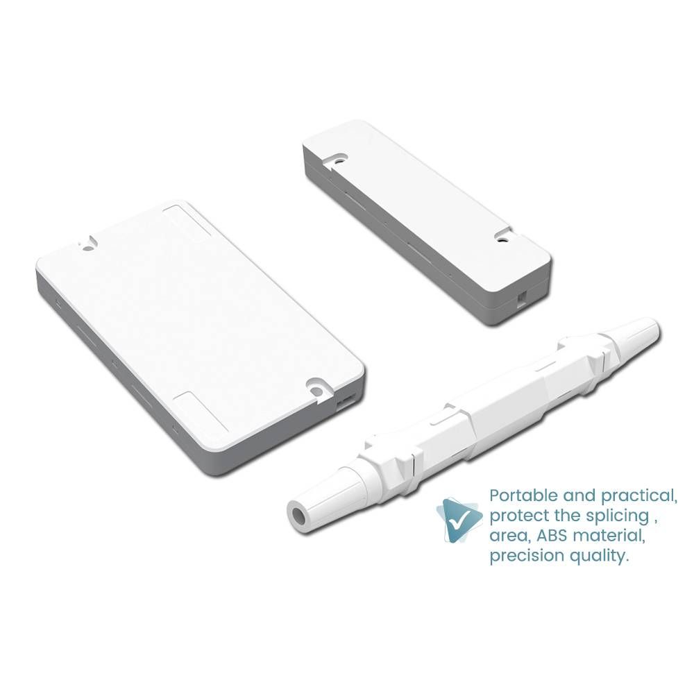 FTTH FIBER 1/2 CORE DROP CABLE SPLICING SLEEVE PROTECTION BOX 1/2 IN 1/2 OUT (RECTANGLE / 1C/ 100PCS)