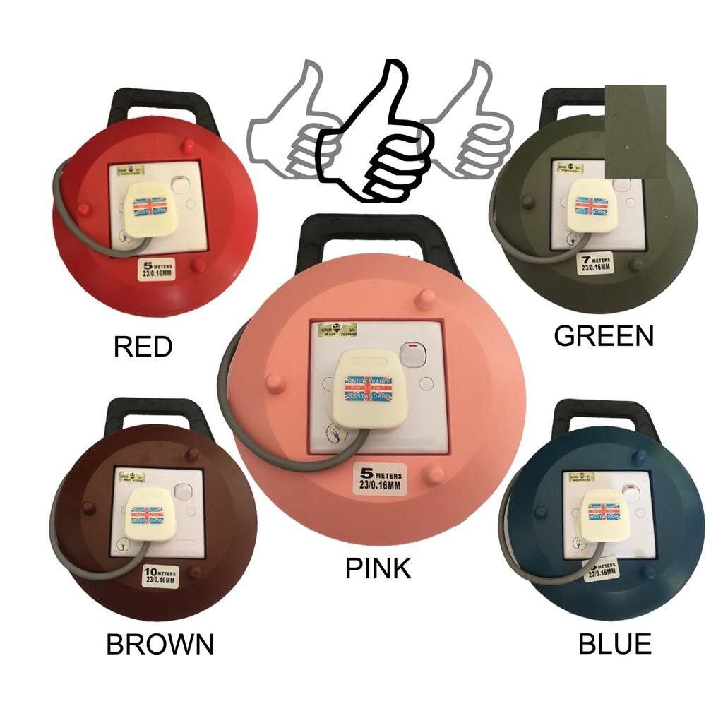 OFFER Sirim Approved Cable Box Round Extension Trailing Socket Extension Wire Box Round 10m (23/016 3c Cable)