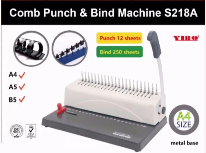 COMB BINDING MACHINE MALAYSIA COMB BINDING MACHINE S218A