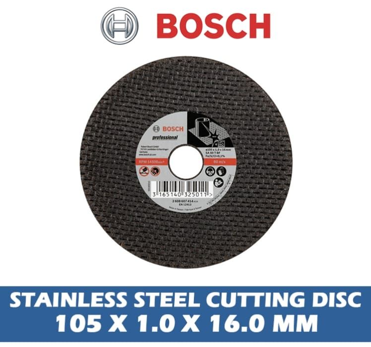 BOSCH *4 Inch BOSCH Stainless Steel Cutting Disc 105 x 1.0.x 16.0mm Part No: 2608607414 [25 pcs/box]