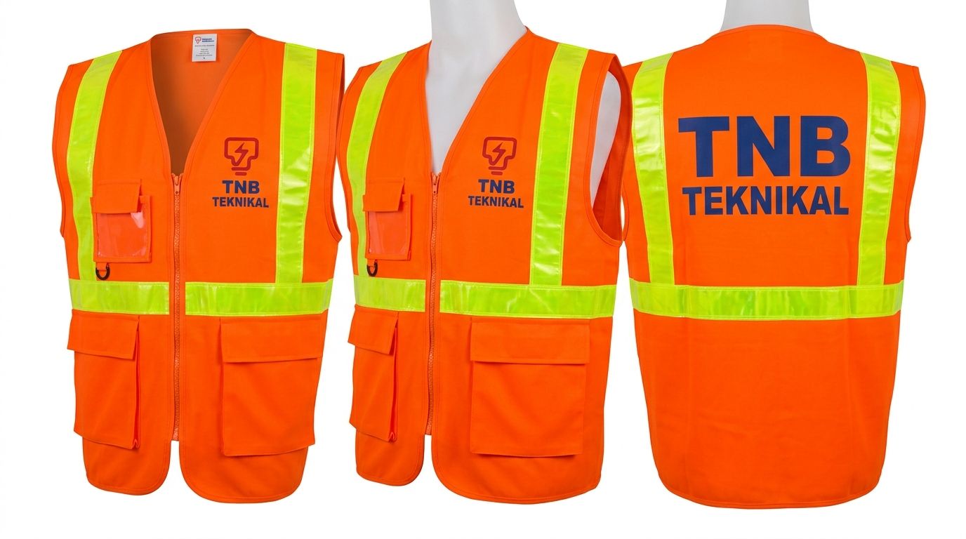 QP TNB SAFETY VEST (TEKNIKAL)  FABRIC