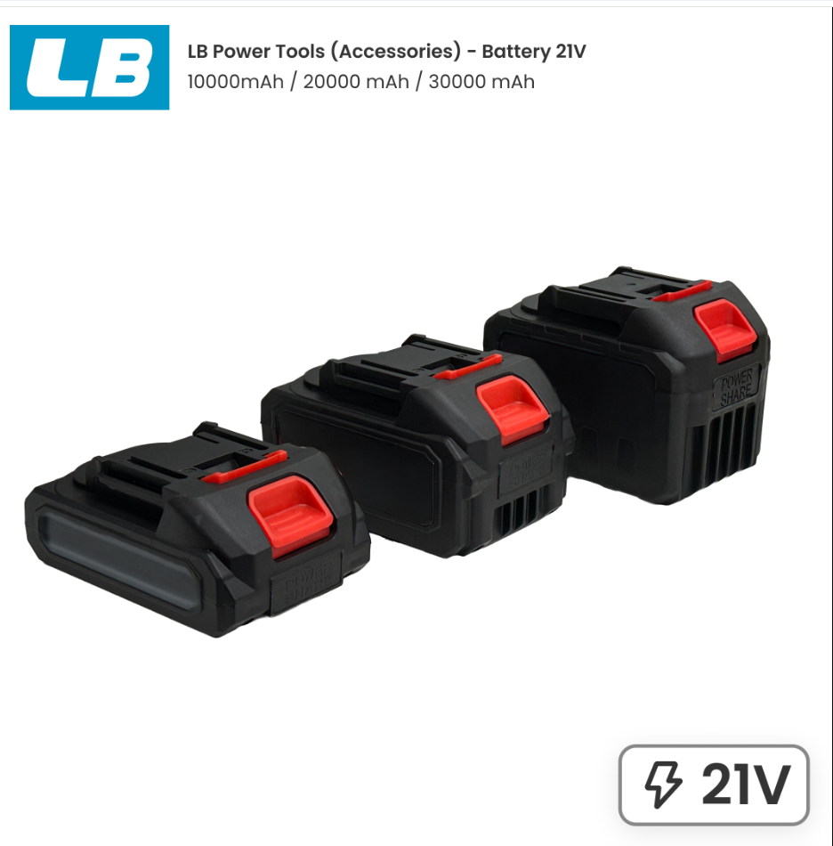 LB POWER TOOLS ACCESSORIES - 21V BATTERY (10AH/20AH/30AH)