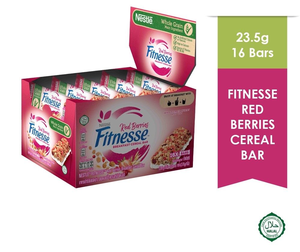 NESTLE FITNESSE Red Berries Cereal Bar (23.5g x 16pcs)