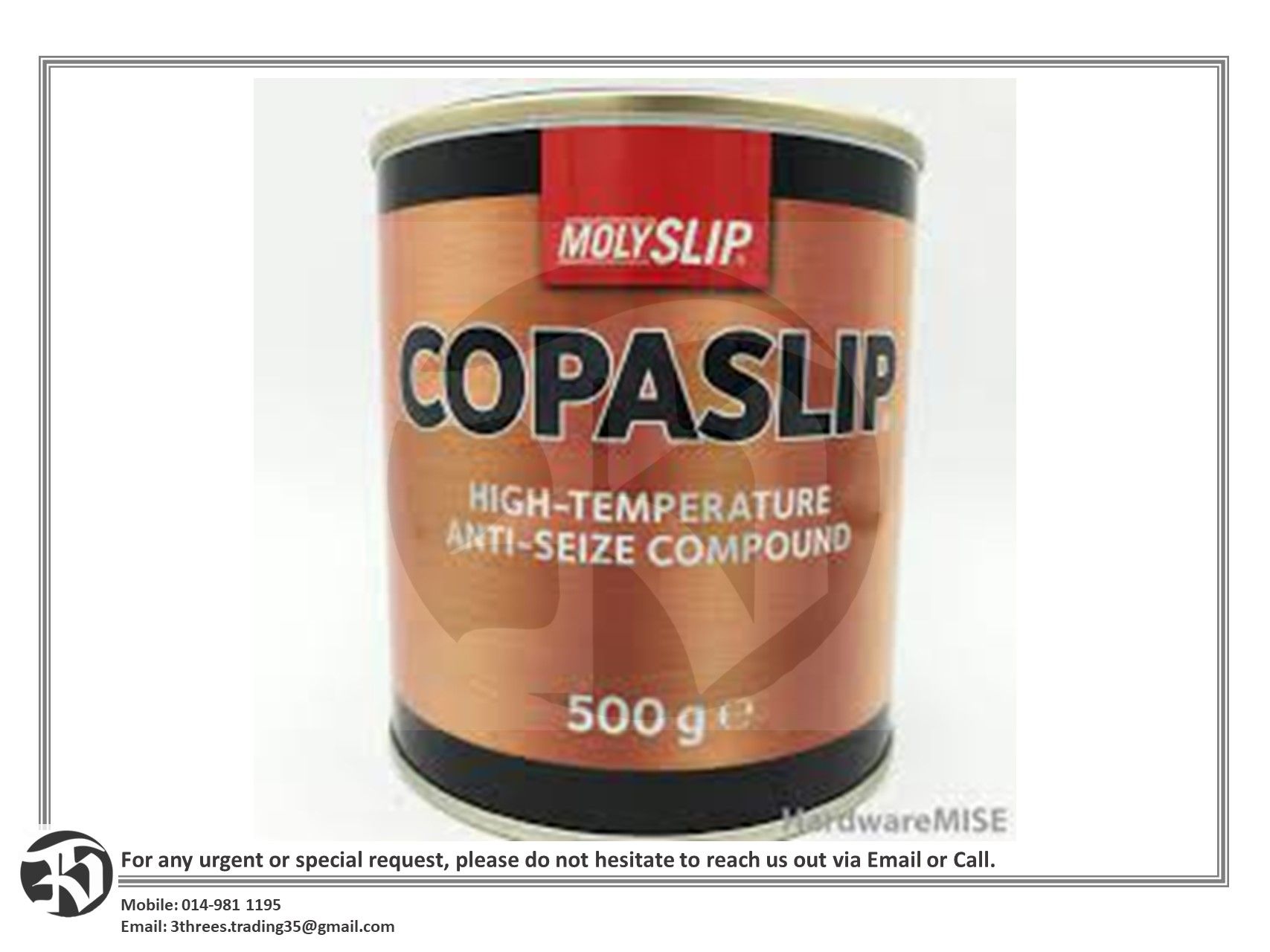 Molyslip Copaslip Anti-Seize Compounds 500g IMPA 450566