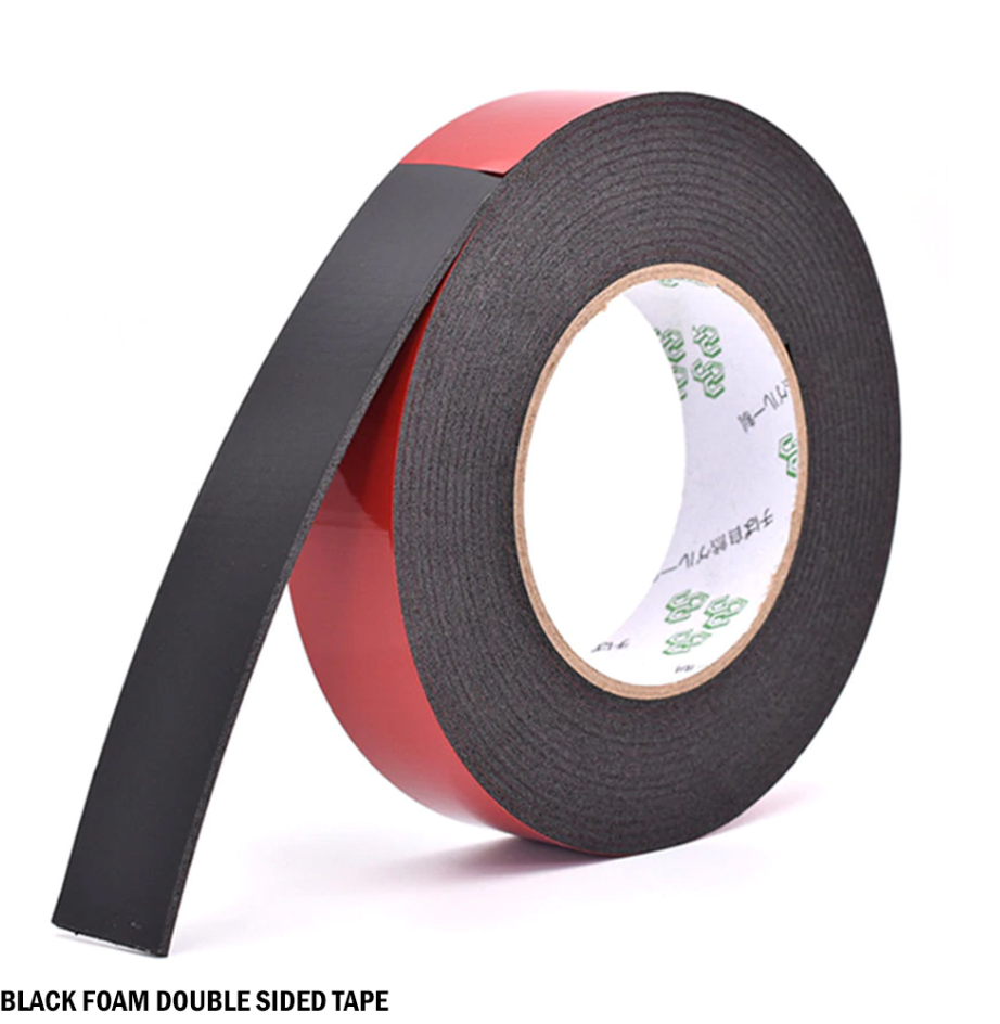 RANDOM DOUBLE SIDED BLACK PE FOAM TAPE (12MM X 10M) RANDOM