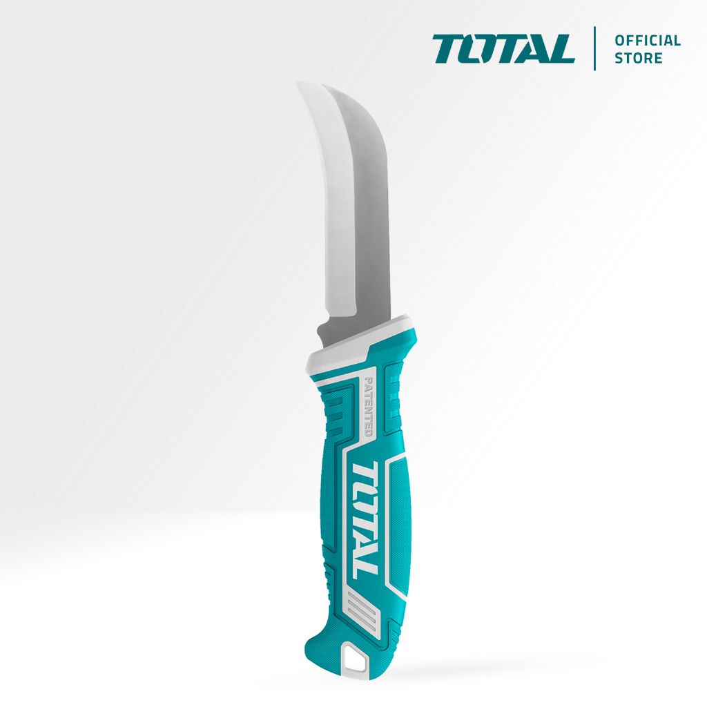 TOTAL CABLE STRIPPING KNIFE CURVED + PROTECTIVE COVER STAINLESS STEEL 3CR14 (200MM) THT51882