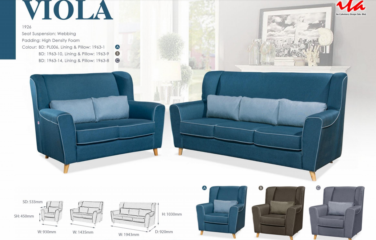 ITA OFFICE SOFA SET - VIOLA 1926