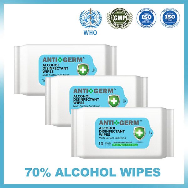 ANTIGERM *ANTIGERM ALCOHOL WIPES 10S