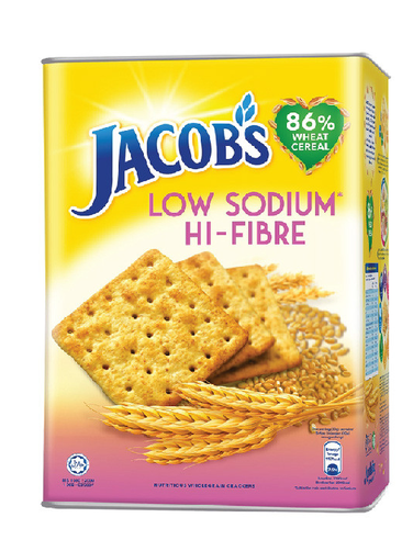 JACOB'S  LOW SODIUM HI FIBRE CRACKER  700G/TIN