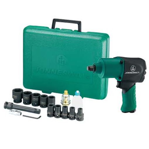 JONNESWAY 17PCS 1/2" SQ. DR. HEAVY-DUTY IMPACT WRENCH KIT