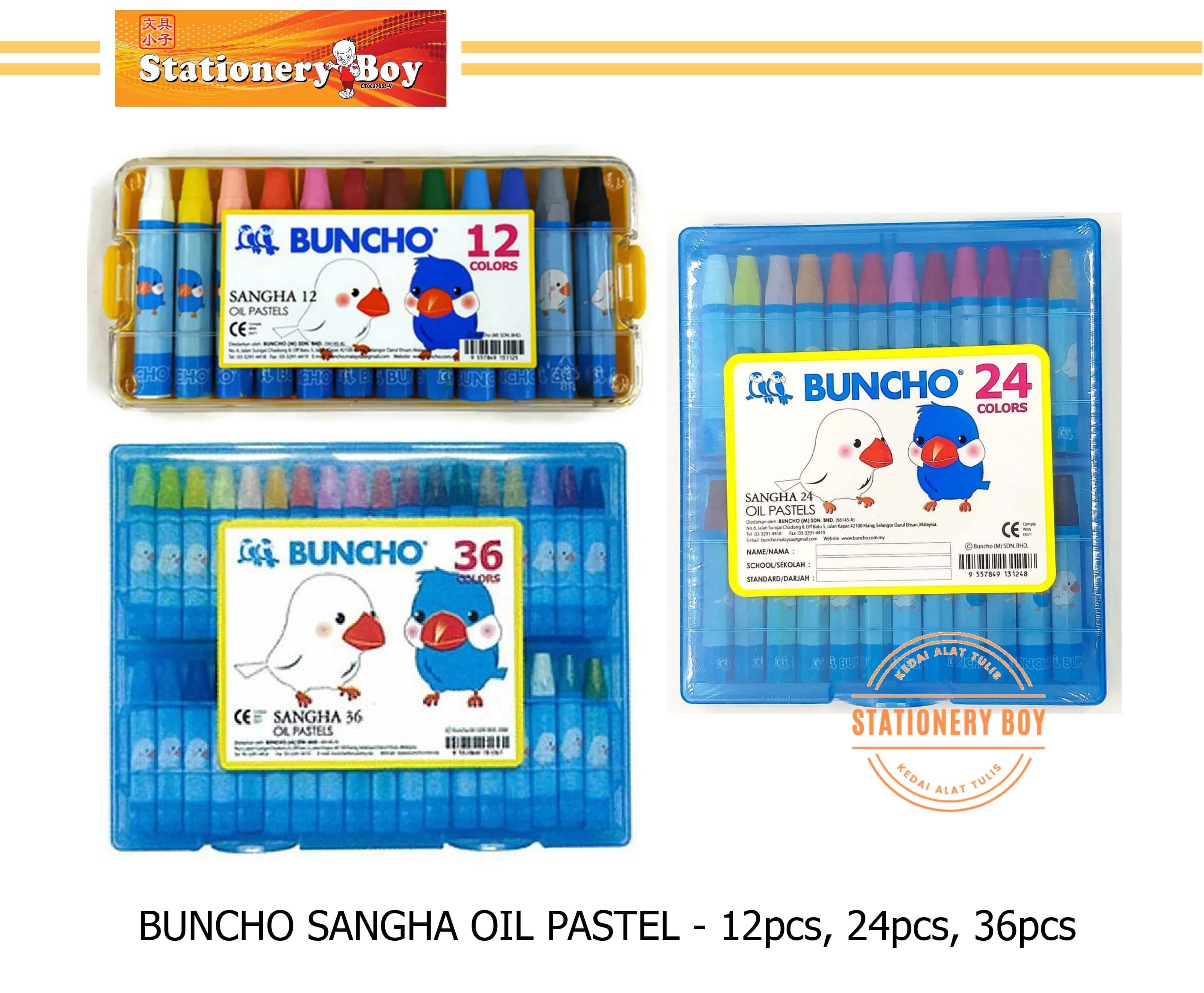 BUNCHO Sangha Oil Pastel / Pastel Minyak - 12 pcs, 24 pcs, 36 pcs