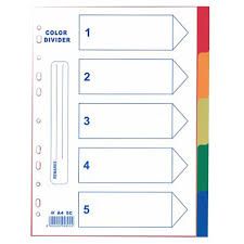 Plastic File Separator (Plastic Divider) 5 Part