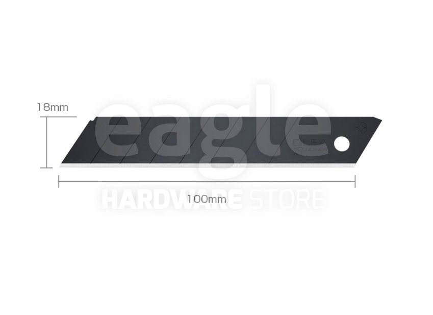 OLFA LBB-10 BLACK BLADES FOR L-1, NA-AL, NOL-1, EXL, L-5, L5-AL CUTTER (10 PCS/CASE)