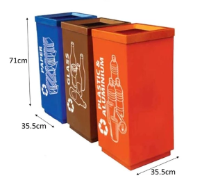 *LEADER 70L Recycle Plastic Dustbin