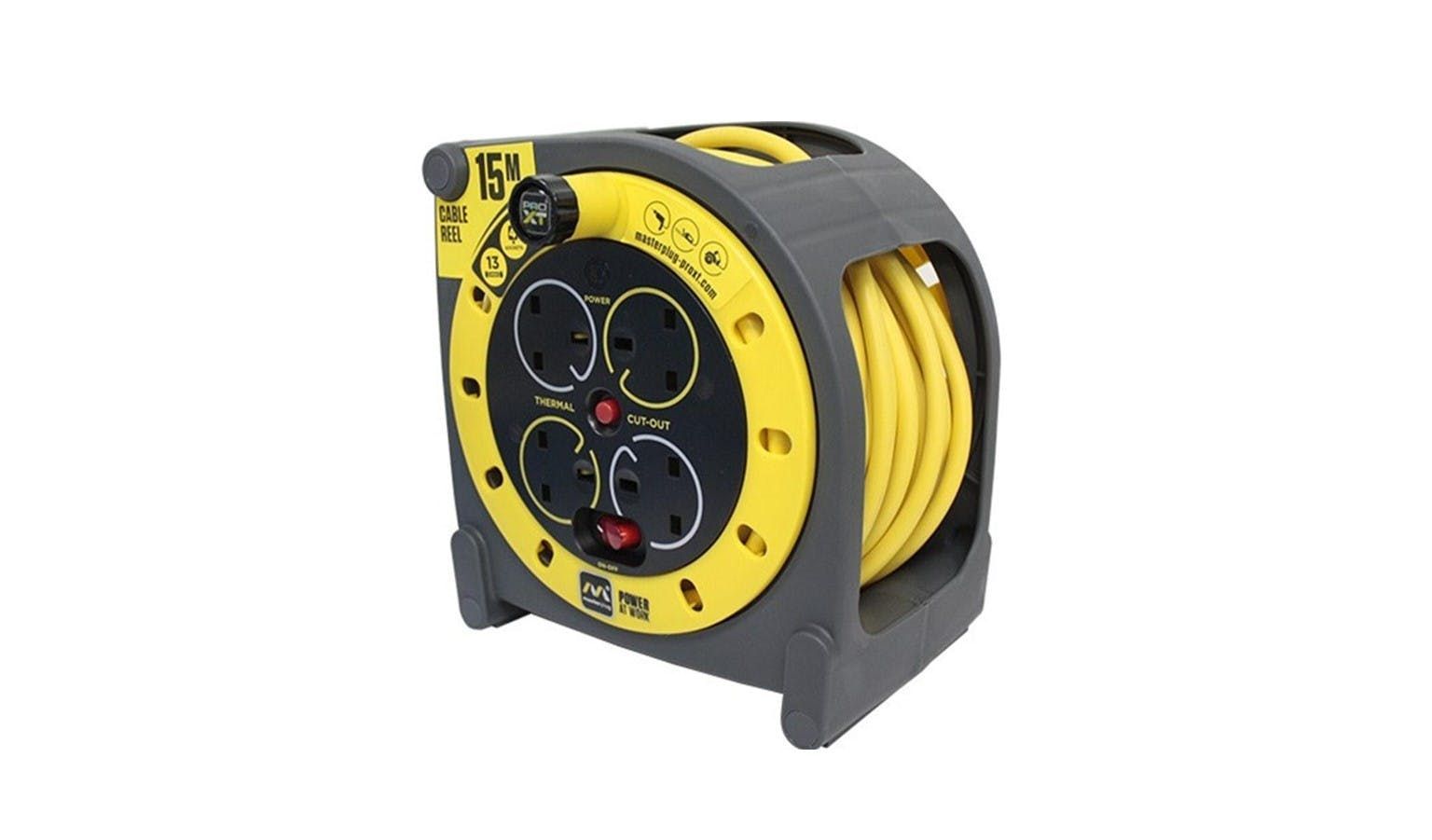 QS Masterplug 13 Amps Case Reel 15 M 4 Gang Extension