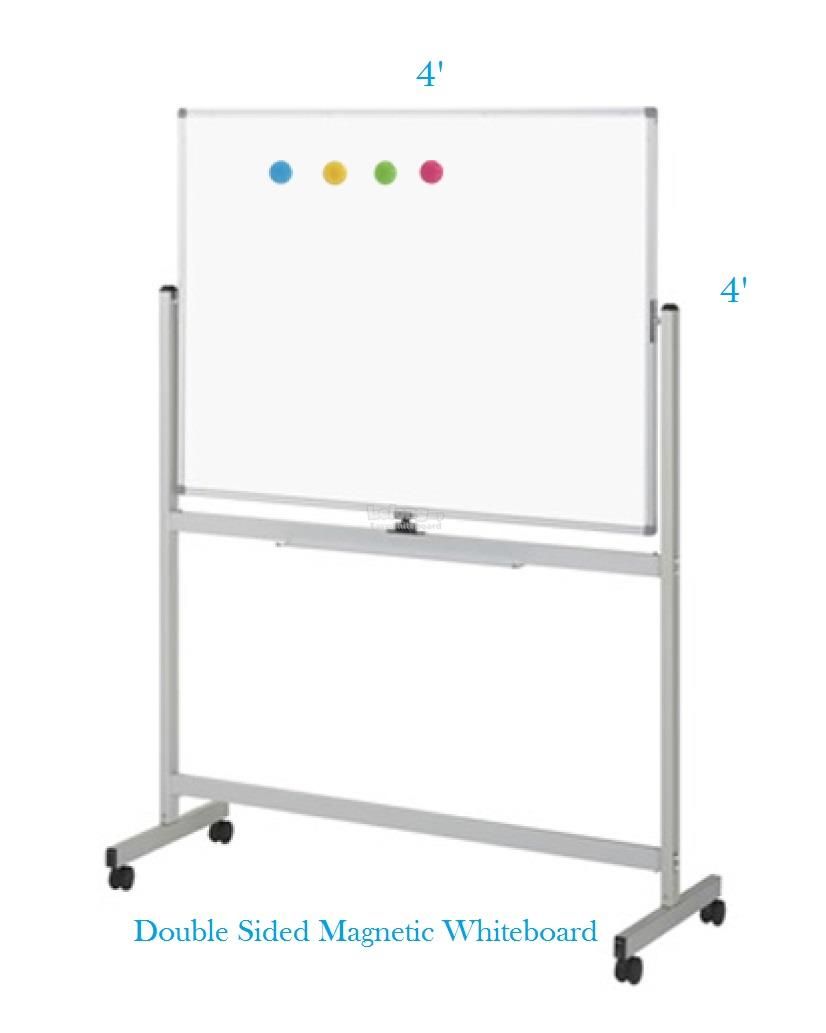 Double Side Magnetic Whiteboard C/W mobile stand