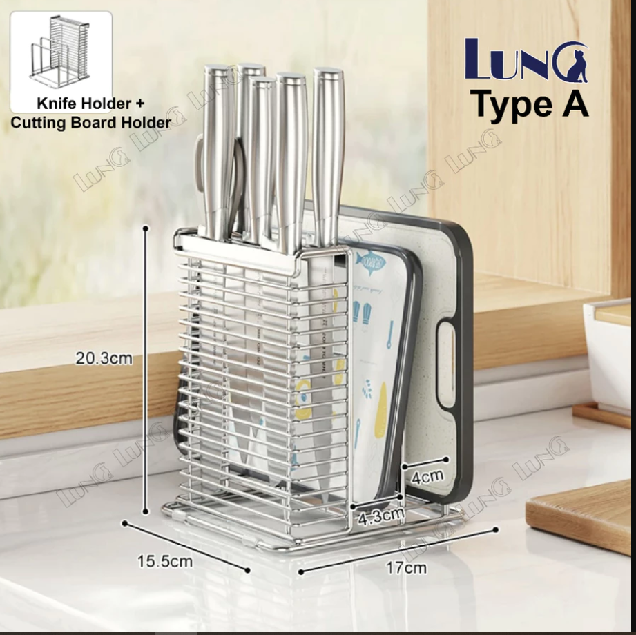 Kitchenware Organizer Kitchen Storage Stainless Steel Knife and Utensils Organizer Table Storage
