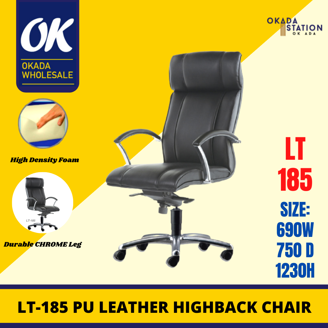 SAGITTARIUS LT-185 OFFICE CHAIR -PU LEATHER / EXECUTIVE CHAIR / High Back Chair / Office Chair / LT185 / Ergonomic Highback Chair