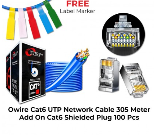Owire Cat6 UTP 24AWG Network Cable 305 Meter