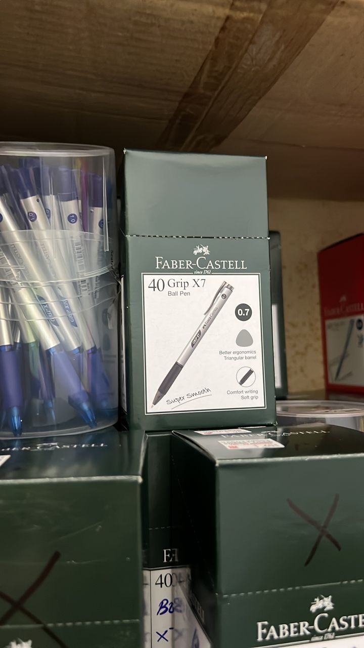 Faber Castell ball pen grip x5 0.5 (black, blue, red) 40pcs/box