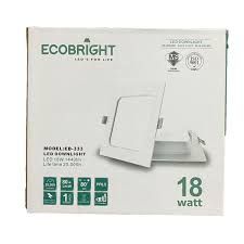 Ceiling Light ECOBRIGHT LED 6inch 18W SQUARE (Daylight) EB333