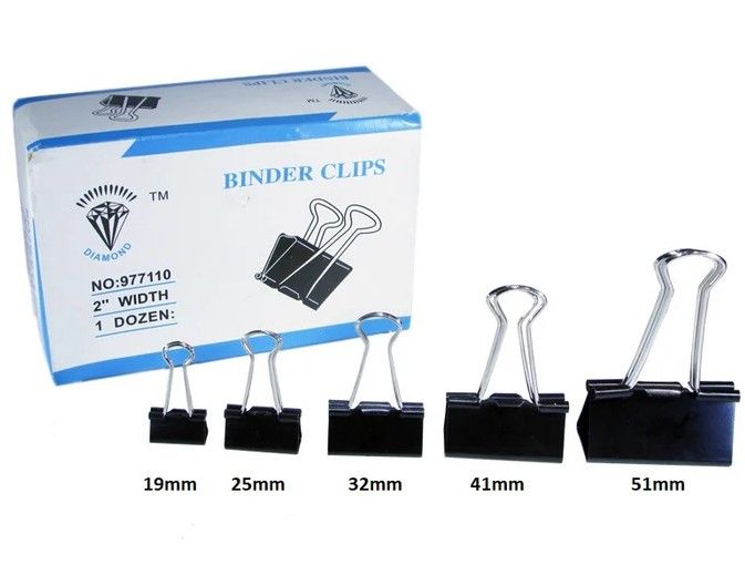 BINDER CLIP - 12 PCS/BOX