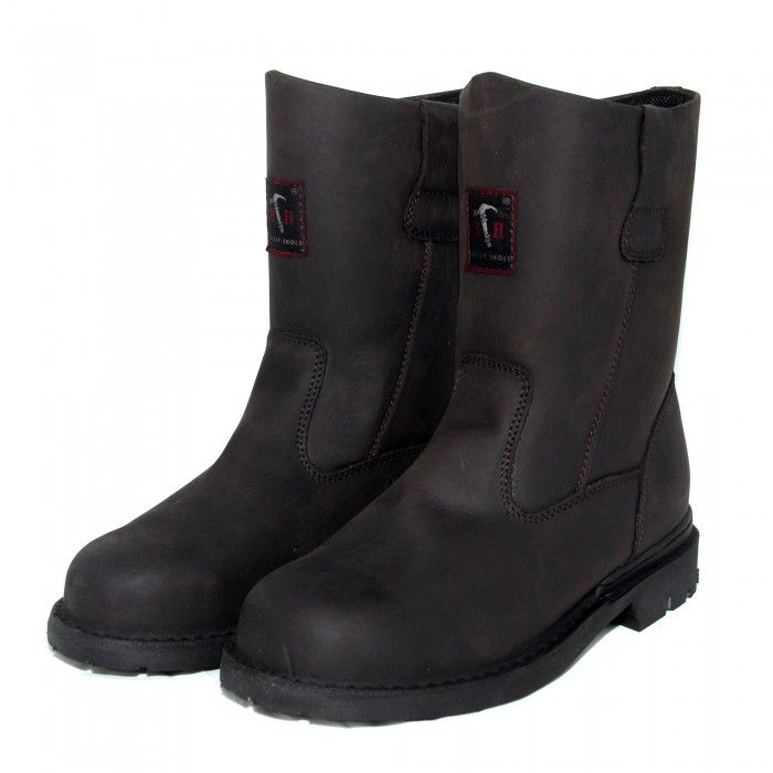 Black Hammer High-cut Slip Ons - Brown (UK 11-12)