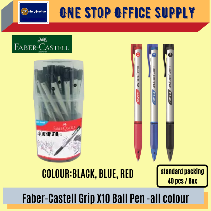 FABER CASTELL GRIP X10 BALL PEN / Faber-Castell / Ball Pen / Faber Castell Pen / Grip X10 Ball Pen / Faber Castell Grip X10 Ball Pen