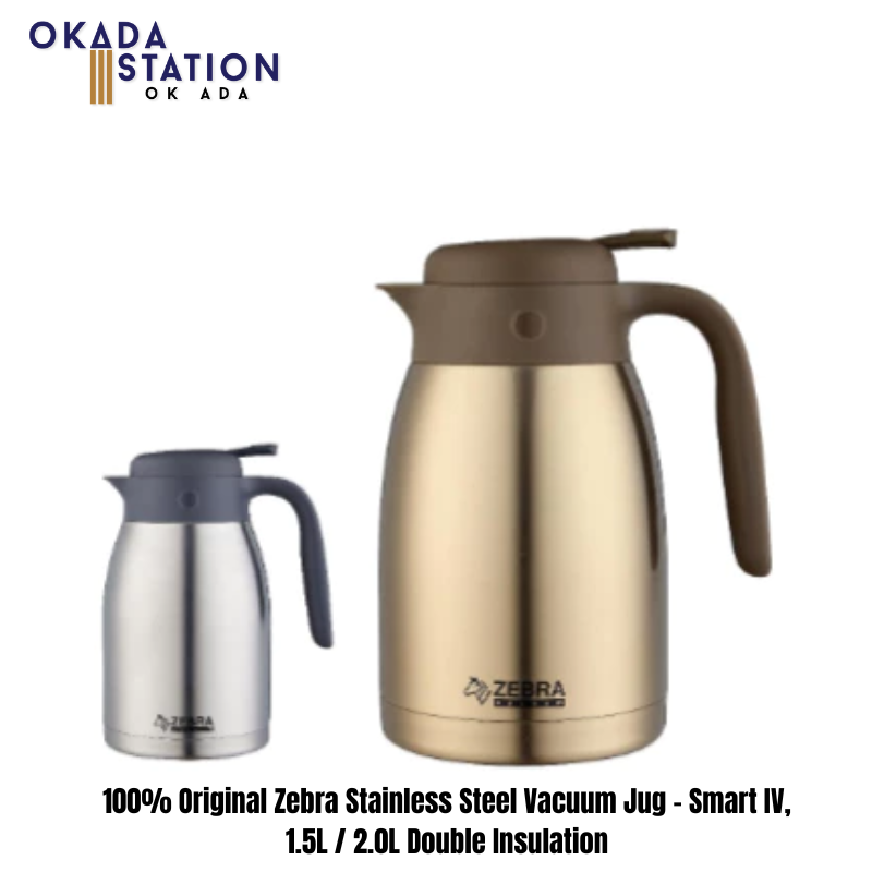 ZEBRA 100% Original / Zebra Stainless Steel / Vacuum Jug - Smart IV, 1.5L / 2.0L Double Insulation
