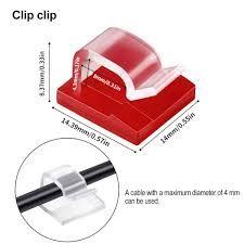 Cable Clips Self Adhesive Cord Management Black Wire Holder Organizer Clamp Self-adhesive Car Wire Clip Accessories/50PCS